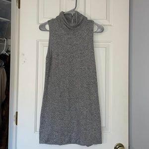 Gray soft White House Black Market cowl neck sleeveless dress size M